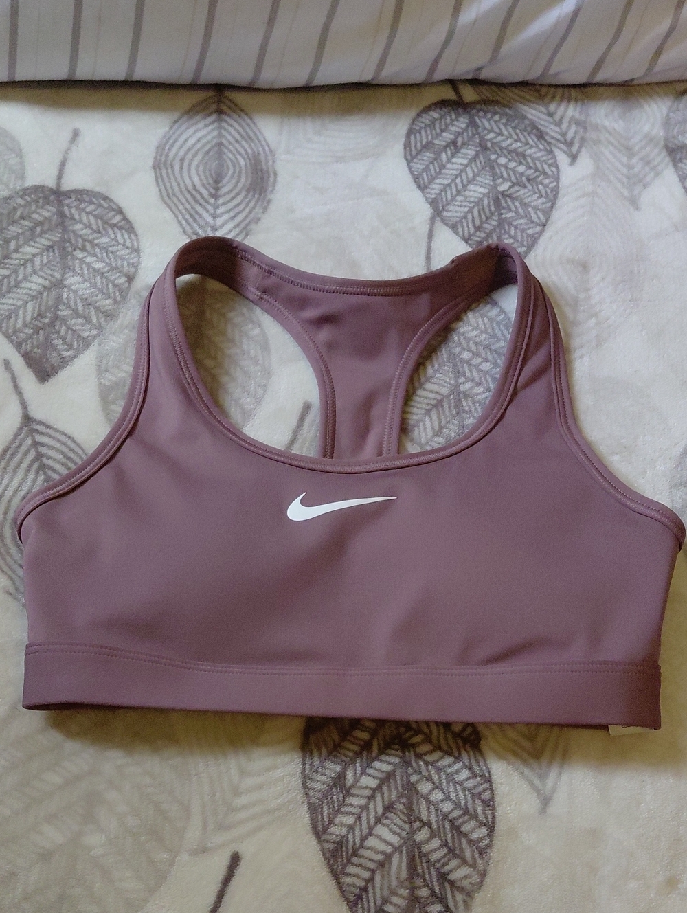 Nike Swoosh DRI-FIT Mauve Padded Sports Bra